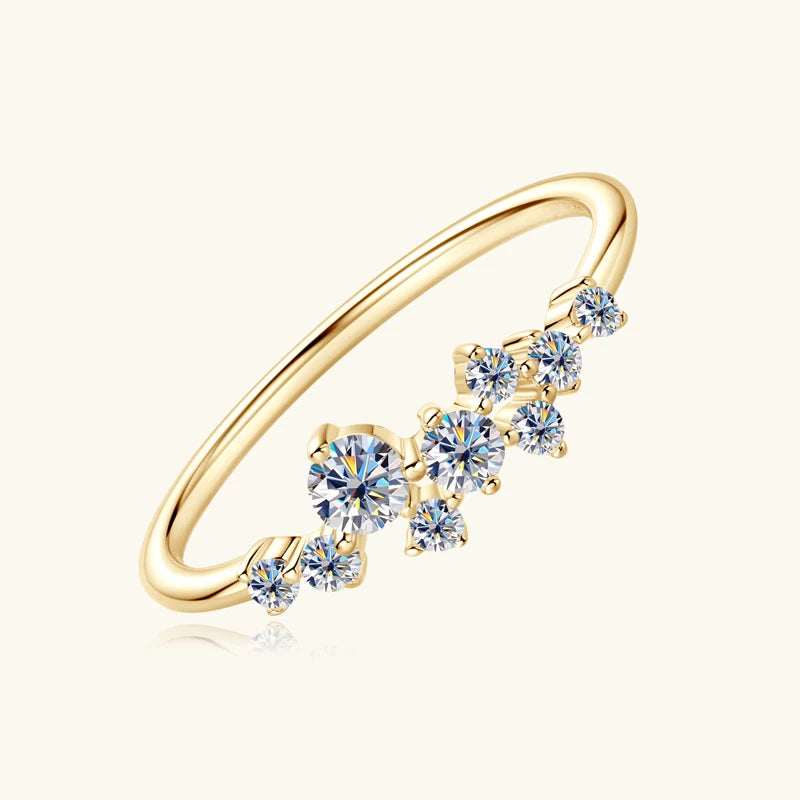 Moissanite Diamond Rings for Women – 925 Sterling Silver, 3mm 2.5mm 1.8mm 1.6mm