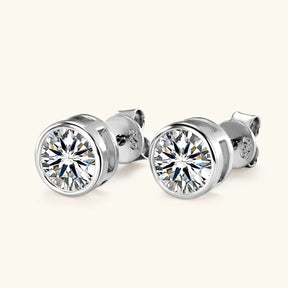 Moissanite Stud Earrings – 0.5-1CT Stones, Gold Plated 925 Sterling Silver, Unisex Certified Jewelry for Daily Wear & Gifts