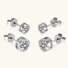 Moissanite Stud Earrings – 0.5-1CT Stones, Gold Plated 925 Sterling Silver, Unisex Certified Jewelry for Daily Wear & Gifts