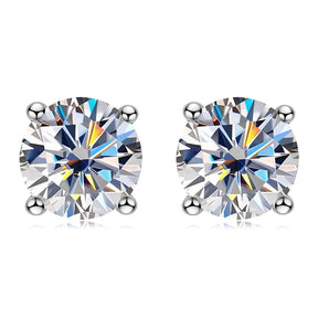 Boucles d'oreilles à tige en moissanite – Argent sterling 925, certifiées D VVS1, 3 mm à 11 mm, bijoux fins unisexes