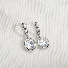 Moissanit-Tropfen- und -Baumel-Creolen – 9 mm, 8 mm, 6,5 mm, Farbe D, 925er Sterlingsilber, trendiger Damenschmuck