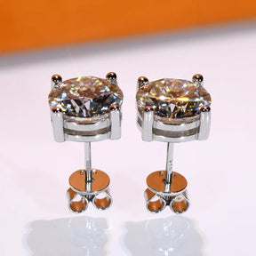 Boucles d'oreilles à tige en moissanite – Argent sterling 925, certifiées D VVS1, 3 mm à 11 mm, bijoux fins unisexes