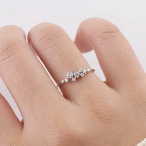Moissanite Diamond Rings for Women – 925 Sterling Silver, 3mm 2.5mm 1.8mm 1.6mm