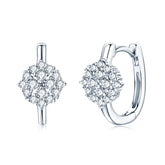 Moissanite Hoop Earrings – 925 Sterling Silver, 1.8mm & 1.4mm, Trendy Women's Jewelry Gift