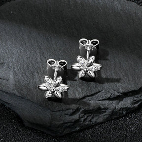 Moissanite Flower Stud Earrings 0.075CT  – 925 Sterling Silver, 1.8mm Round Cut, Girls' Birthday & Party Gift Jewelry
