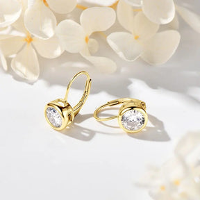 Moissanite Clip Earrings – 925 Sterling Silver, D Color, 6.5mm & 8mm Round Cut, Elegant Jewelry Gift for Girls & Weddings