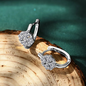Moissanite Hoop Earrings – 925 Sterling Silver, 1.8mm & 1.4mm, Trendy Women's Jewelry Gift