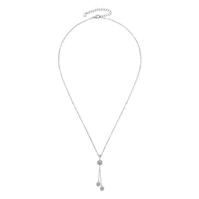 Crown Tassel Moissanite Pendant Necklace – 6.5mm & 4mm D/VVS1, 925 Sterling Silver, GRA Certified Women's Fine Jewelry