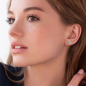 Moissanite Stud Earrings – 0.5-1CT Stones, Gold Plated 925 Sterling Silver, Unisex Certified Jewelry for Daily Wear & Gifts